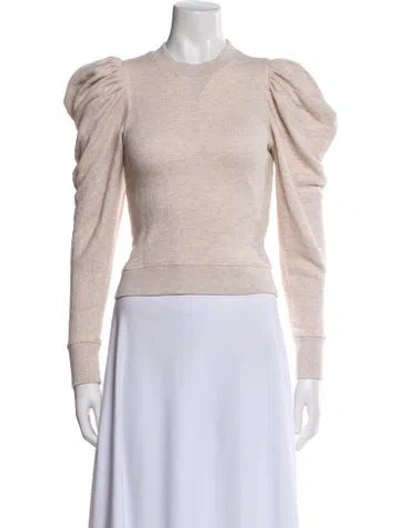 Pre-owned Ulla Johnson Mock Neck Long Sleeve Sweatshirt In Neutral