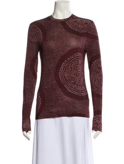 Pre-owned Ulla Johnson Mock Neck Long Sleeve Top In Pink