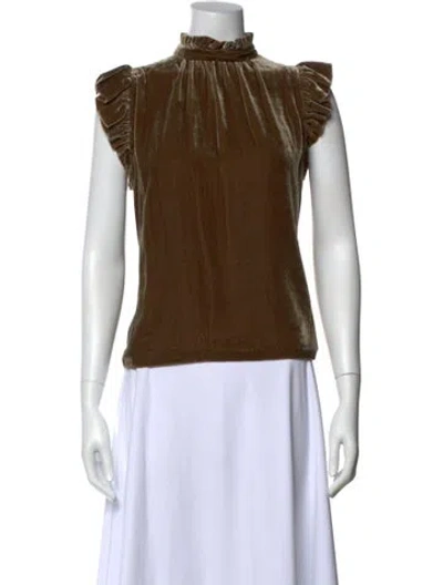 Pre-owned Ulla Johnson Mock Neck Short Sleeve Top