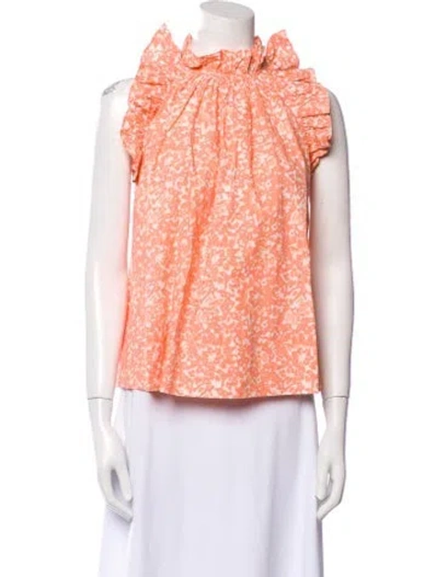 Pre-owned Ulla Johnson Mock Neck Sleeveless Blouse In Pink