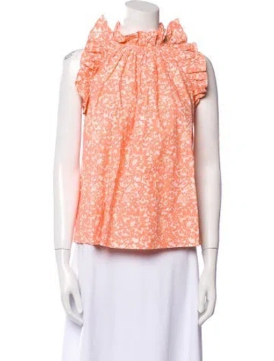 Pre-owned Ulla Johnson Mock Neck Sleeveless Blouse In Pink