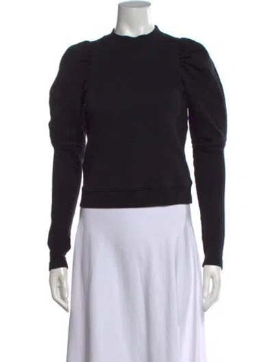 Pre-owned Ulla Johnson Mock Neck Sweater In Black