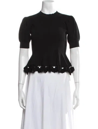 Pre-owned Ulla Johnson Mock Neck Sweater In Black