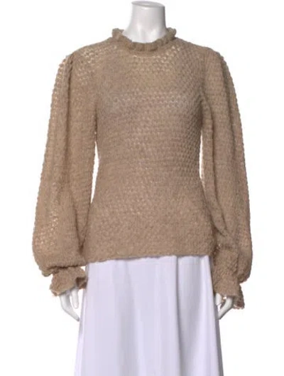 Pre-owned Ulla Johnson Mock Neck Sweater In Brown