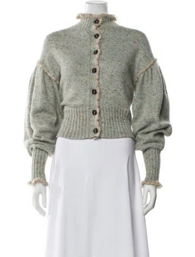 Pre-owned Ulla Johnson Mock Neck Sweater In Green