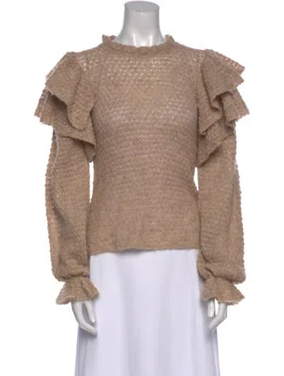 Pre-owned Ulla Johnson Mock Neck Sweater In Neutral