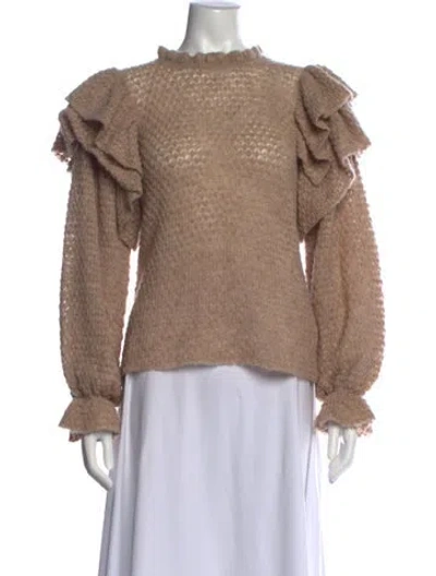 Pre-owned Ulla Johnson Mock Neck Sweater In Neutral