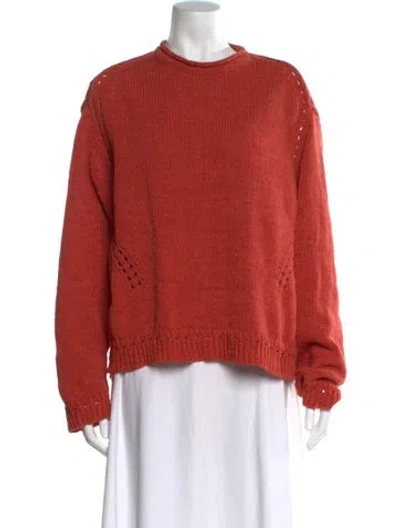 Pre-owned Ulla Johnson Mock Neck Sweater In Orange