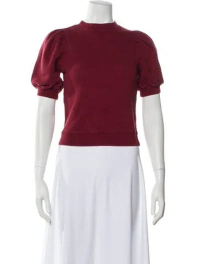 Pre-owned Ulla Johnson Mock Neck Sweater In Red
