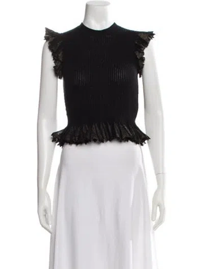 Pre-owned Ulla Johnson Mock Neck Sweater W/ Tags In Black
