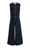 Ulla Johnson The Esme Denim Jumpsuit In Tigris In Blue
