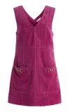 Ulla Johnson Sloane Suede Mini Dress In Pink