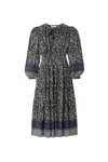 Ulla Johnson Mona Shirred Floral-print Cotton-blend Midi Dress In Multi