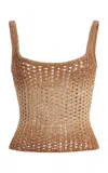 Ulla Johnson Monroe Sequined Knit Tank Top In Neutral
