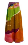 Ulla Johnson Motherwell Printed Cotton-poplin Wide-leg Pants In Multi