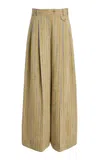 Ulla Johnson Motherwell Striped Cotton-blend Wide-leg Pants In Multi