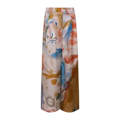 Ulla Johnson Motherwell Wide Leg Trousers In Multi