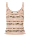 Ulla Johnson Clotilde Striped Pointelle-knit Tank In Multi