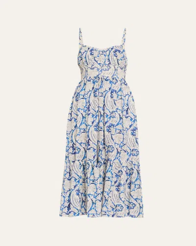 Ulla Johnson Nadine Sweetheart Cami Midi Dress In Multi