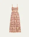 Ulla Johnson Nadine Sweetheart Cami Midi Dress In Purple