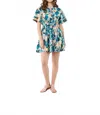 Ulla Johnson Nadira Floral Print Tie Waist Tiered Minidress In Blue
