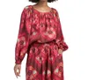 Ulla Johnson Nadya Off-shoulder Silk Blouse In Pink