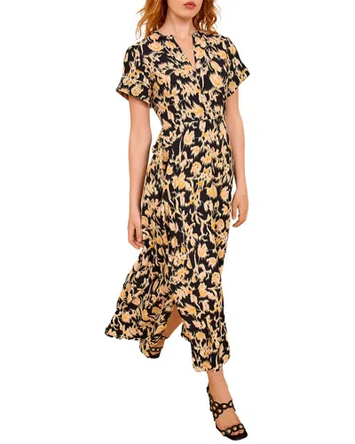 Ulla Johnson Nadya Midi Dress In Orange
