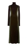 Ulla Johnson Nahla Jersey Turtleneck Dress In Green