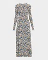 Ulla Johnson Naia Long Sleeve Ruched Midi Dress Riverslate