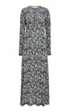 Ulla Johnson Naia Ruched Midi Dress In Multi
