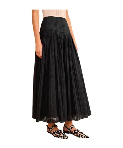 Ulla Johnson Nalla Aline Midi Skirt In Black
