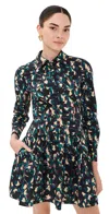 Ulla Johnson Nanette Long Sleeve Mini Dress Kaleidoscope In Green