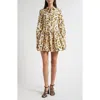 Ulla Johnson Nanette Long Sleeve Minidress In Burgundy