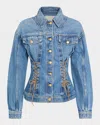 Ulla Johnson Naomi Lace-up Denim Jacket In Blue