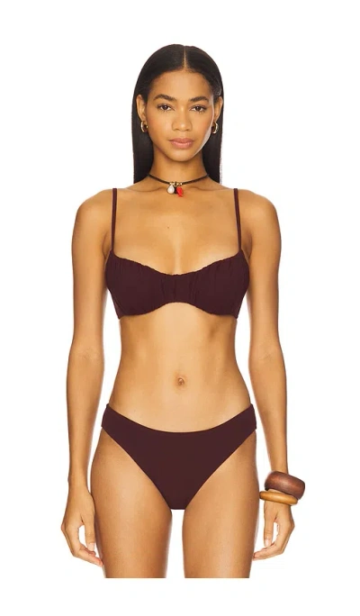 Ulla Johnson Naomi Ruched Bikini Top