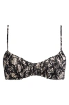 Ulla Johnson Naomi Ruched Bikini Top In Multi