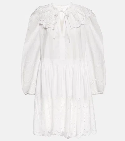 Ulla Johnson Narcisa Cotton Minidress In Pristine