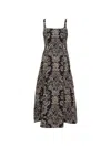 Ulla Johnson Augustina Cami Long Trumpet Dress In Noir In Black
