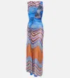 ULLA JOHNSON NATALIA GATHERED JERSEY MAXI DRESS