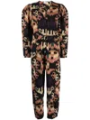 Ulla Johnson Nayeli Geo Belted Printed Jumpsuit In Purple