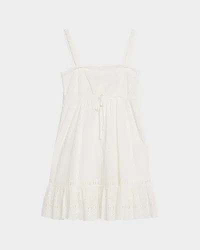 Ulla Johnson Nerelle Cotton Eyelet Mini Dress In White
