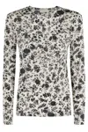 Ulla Johnson Floral-print Long-sleeve Top In Black