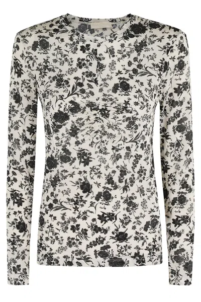 ULLA JOHNSON NERI LONG SLEEVE RUCHED TOP