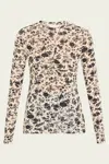 Ulla Johnson Neri Long Sleeve Ruched Top In White Gardenia In Neutral