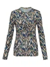 Ulla Johnson Neri Long-sleeves Top In Blue