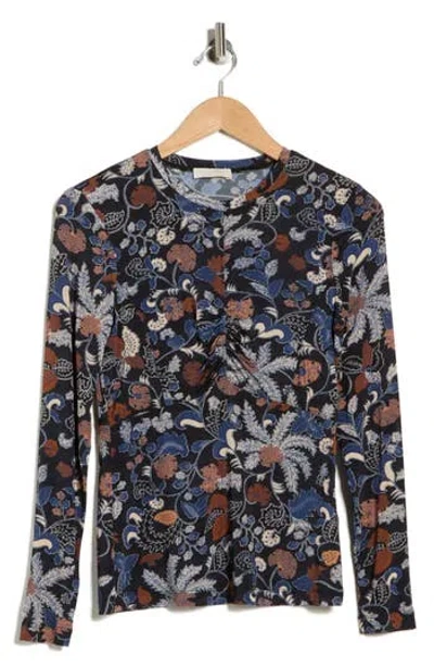 Ulla Johnson Neri Ruched Long Sleeve Top In Multi