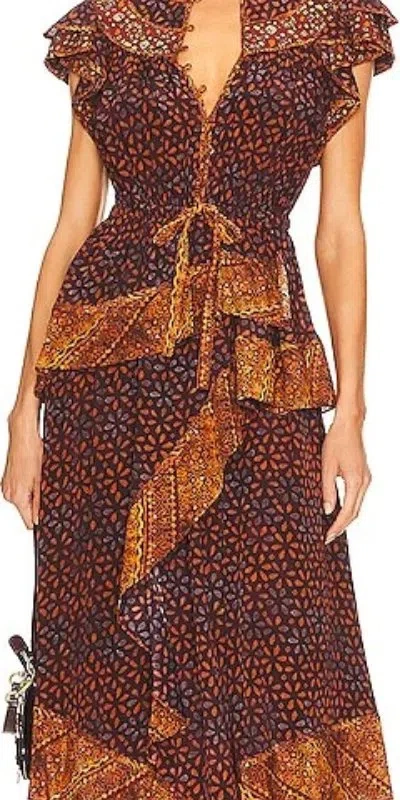 Ulla Johnson Netra Dress In Agate In Brown