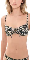 Ulla Johnson Noa Front Tie Bikini Top Mercury In Mercury