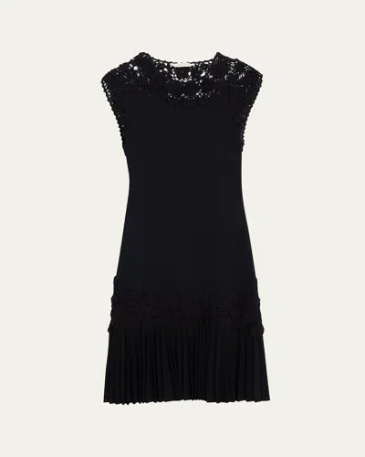 Ulla Johnson Noemie Crochet Knit Mini Dress In Black