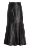 Ulla Johnson Noemie Leather Maxi Skirt In Black